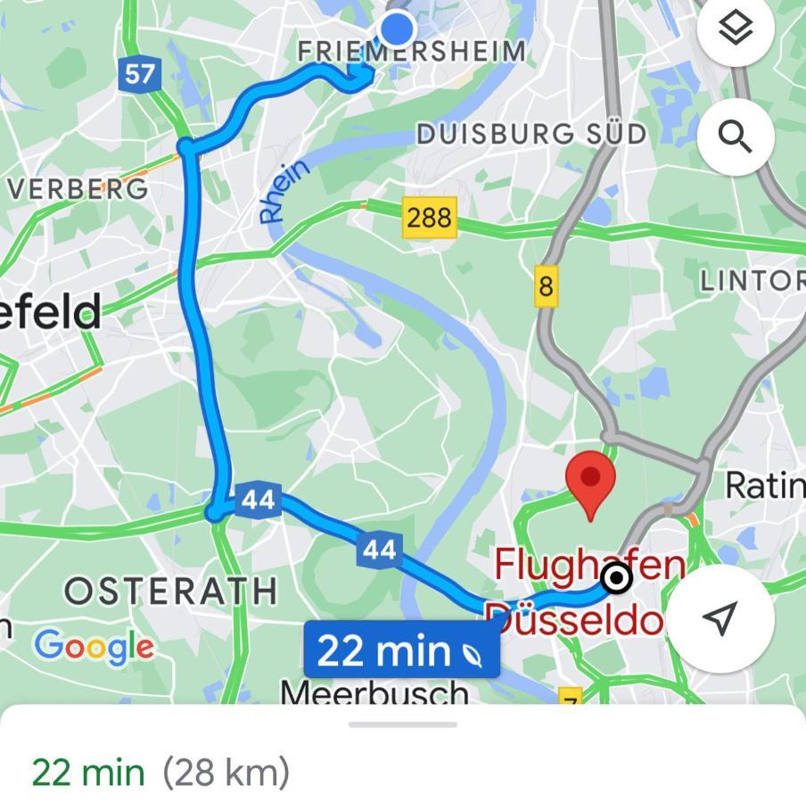 2 Rooms, Free Parking, 25 Min To Duesseldorf, 150 Mbps Wlan Duisburg Exteriér fotografie